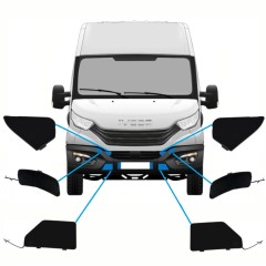 Etupuskurin peitelevyt varten Iveco Daily 2019- / Sarja 10292