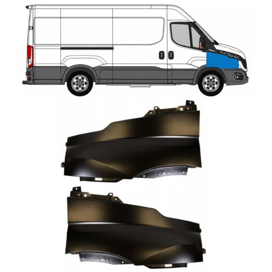 Etulokasuoja varten Iveco Daily 2019- / Vasen+Oikea / Sarja 17109