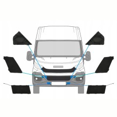 Etupuskurin peitelevyt varten Iveco Daily 2014-2019 / Sarja 10293