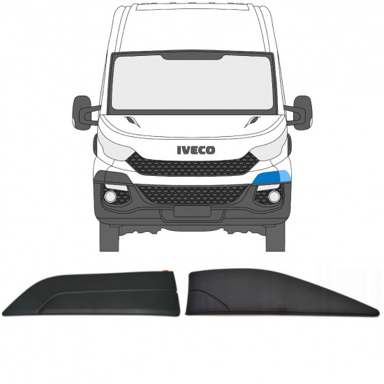 Puskurin ja etulokasuojan koristelista varten Iveco Daily 2014-2019 / Vasen / Sarja 11845