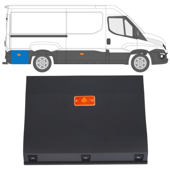 Koristelista pyörän takana lampulla varten Iveco Daily 2014-2019 / Vasen = Oikea (symmetrinen) / Sarja 16763