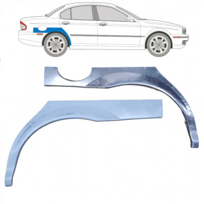 Takalokasuoja korjaussarja varten Jaguar X-Type 2001-2009 / Vasen+Oikea / Sarja 10475