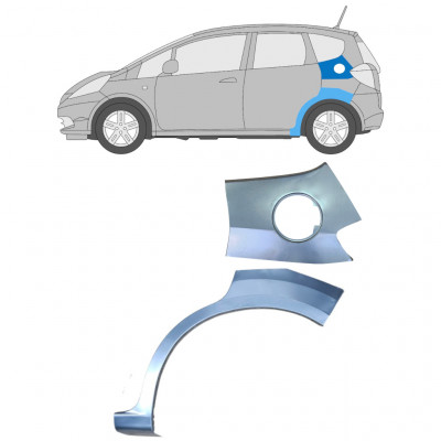 Polttoaineen täyttöaukon ja takalokasuojan korjauspaneeli varten Honda Jazz GE 2008-2015 / Vasen / Sarja 12618