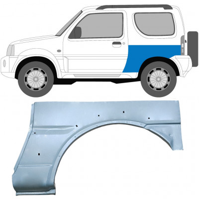 Takalokasuoja korjaussarja varten Suzuki Jimny 1998-2018 / Vasen 7033