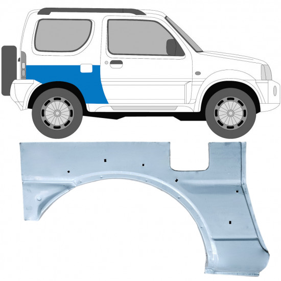 Takalokasuoja korjaussarja varten Suzuki Jimny 1998-2018 / Oikea 7032