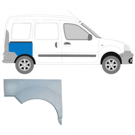 Takalokasuoja korjaussarja varten Renault Kangoo 1997-2008 / Oikea 9126