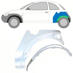 Sisäinen ja ulkoinen takalokasuojan korjauspaneeli varten Ford KA 1996-2008 / Vasen / Sarja 10776
