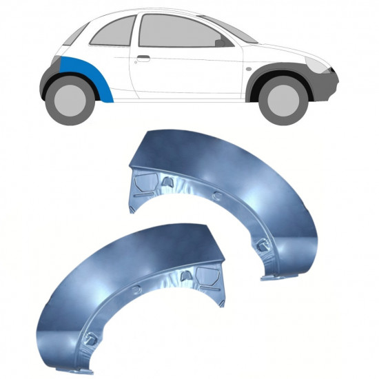 Takalokasuoja korjaussarja varten Ford KA 1996-2008 / Vasen+Oikea / Sarja 9405