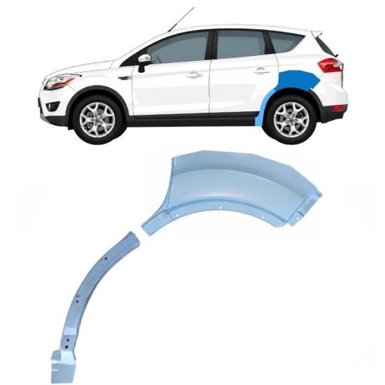 Takalokasuoja korjaussarja varten Ford Kuga 2008-2013 / Vasen / Sarja 17083