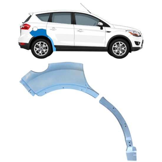 Takalokasuoja korjaussarja varten Ford Kuga 2008-2013 / Oikea / Sarja 17082