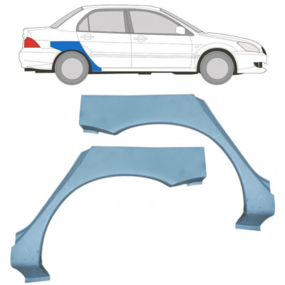 Takalokasuoja korjaussarja varten Mitsubishi Lancer 2003-2008 / Vasen+Oikea / Sarja 9210