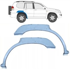 Takalokasuojan korjauspaneeli aukolla varten Toyota Land Cruiser J120 2003-2010 / Vasen+Oikea / Sarja 10214