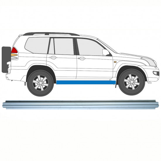 Kynnyspelti korjauspaneeli varten Toyota Land Cruiser 2003-2010 / Vasen = Oikea (symmetrinen) 7063