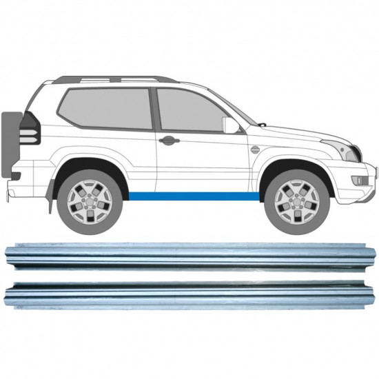 Kynnyspelti korjauspaneeli varten Toyota Land Cruiser 2003-2010 / Vasen = Oikea (symmetrinen) / Sarja 10277