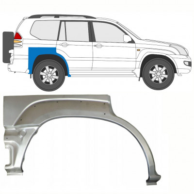 Takalokasuoja korjaussarja varten Toyota Land Cruiser 2003-2010 / Oikea 8762