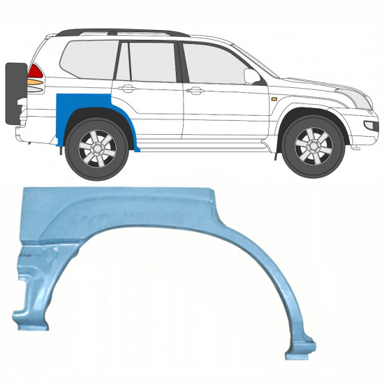 Takalokasuoja korjaussarja varten Toyota Land Cruiser 2003-2010 / Oikea 8762