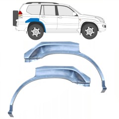 Takalokasuoja korjaussarja varten Toyota Land Cruiser J120 2003-2010 / Vasen+Oikea / Sarja 9959