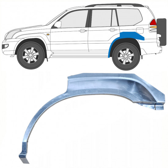 Takalokasuoja korjaussarja varten Toyota Land Cruiser 2003-2010 / Vasen 7935