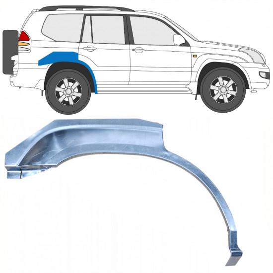 Takalokasuoja korjaussarja varten Toyota Land Cruiser 2003-2010 / Oikea 7934