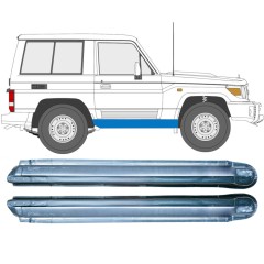 Kynnyspelti varten Toyota Land Cruiser J70 1984- / Vasen+Oikea / Sarja 9479