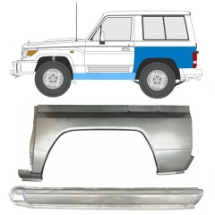 Kynnys ja takalokasuojan korjauspaneeli varten Toyota Land Cruiser J70 1984- / Vasen / Sarja 11479