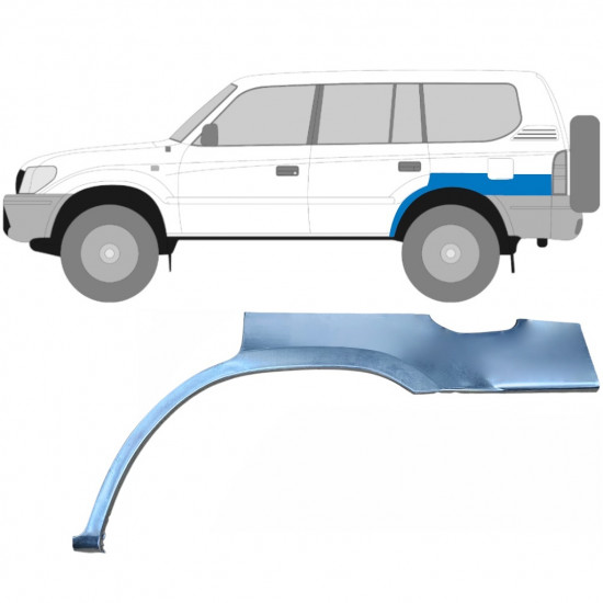 Takalokasuoja korjaussarja varten Toyota Land Cruiser 1996-2002 / Vasen 5873