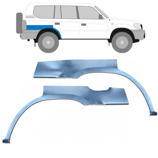 Takalokasuoja korjaussarja varten Toyota Land Cruiser 1996-2002 / Vasen+Oikea / Sarja 9235