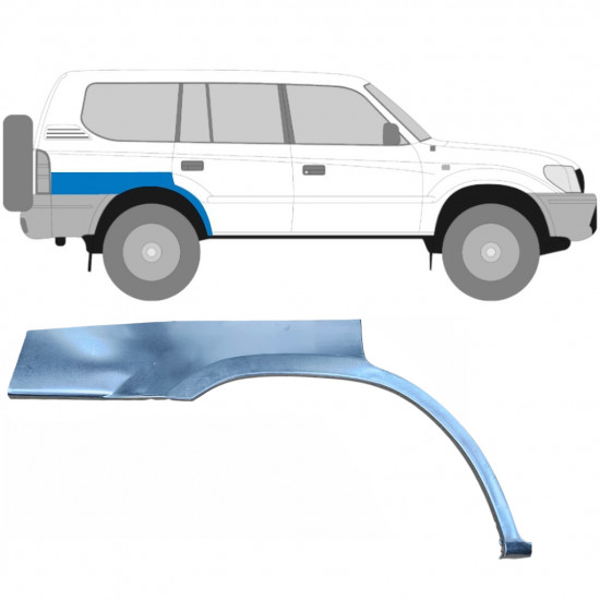 Takalokasuoja korjaussarja varten Toyota Land Cruiser 1996-2002 / Oikea 5872