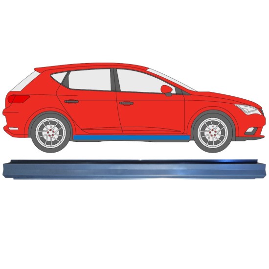 Kynnys sisäosa varten Seat Leon 2012-2020 / Vasen = Oikea (symmetrinen) 16985