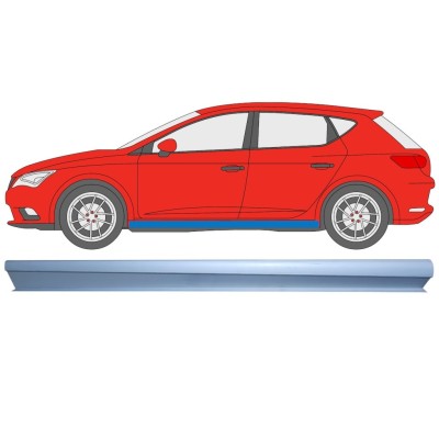 Kynnyspelti korjauspaneeli alempi osa varten Seat Leon 2012-2020 / Vasen 16983