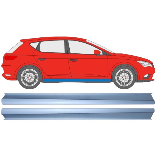 Kynnyspelti korjauspaneeli alempi osa varten Seat Leon 2012-2020 / Vasen+Oikea / Sarja 16984