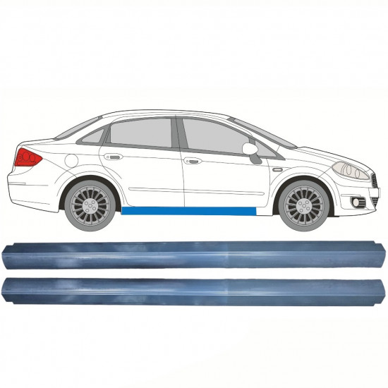 Kynnyspelti korjauspaneeli varten Fiat Linea 2007-2015 / Vasen = Oikea (symmetrinen) / Sarja 10360