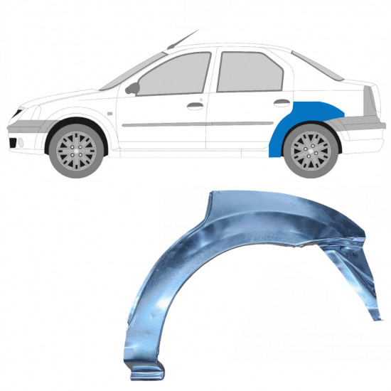 Takalokasuoja korjaussarja varten Dacia Logan 2004-2009 / Vasen 8896