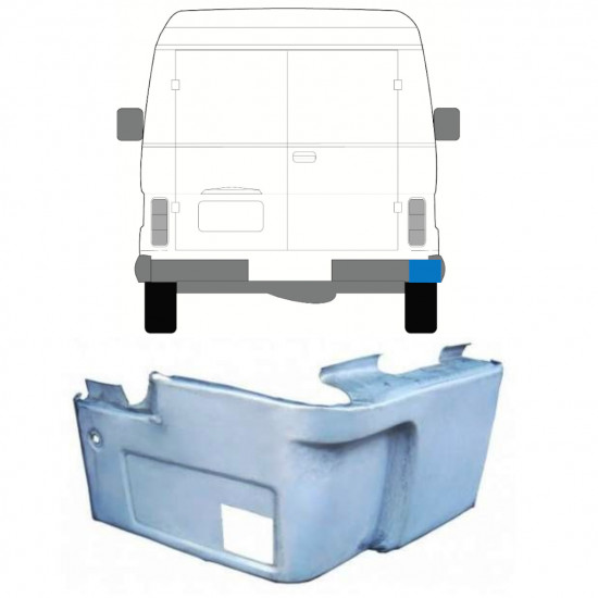 Takakulman korjauspaneeli varten Volkswagen LT 1975-1996 / Oikea 11652