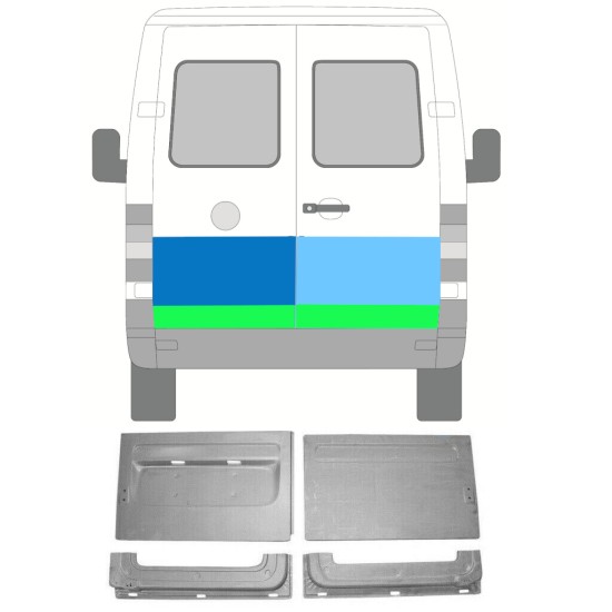 Korjauspellit takaoven varten Volkswagen LT 1996-2005 / Vasen+Oikea / Sarja 16586
