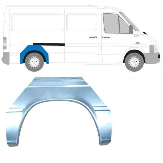 Takalokasuoja korjaussarja varten Volkswagen LT 1996-2005 / Vasen = Oikea (symmetrinen) 16598