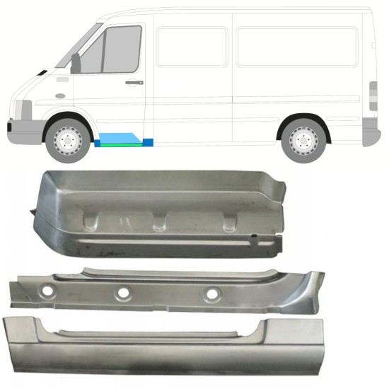 Sisäkynnyksen, lokasuojan ja etuportaan korjauspaneeli varten Volkswagen LT 1996-2005 / Vasen 16572