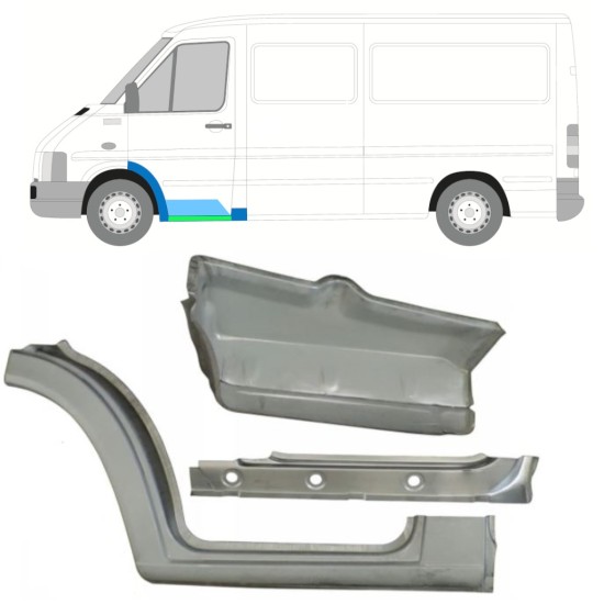 Sisäkynnyksen, lokasuojan ja etuportaan korjauspaneeli varten Volkswagen LT 1996-2005 / Vasen 16574