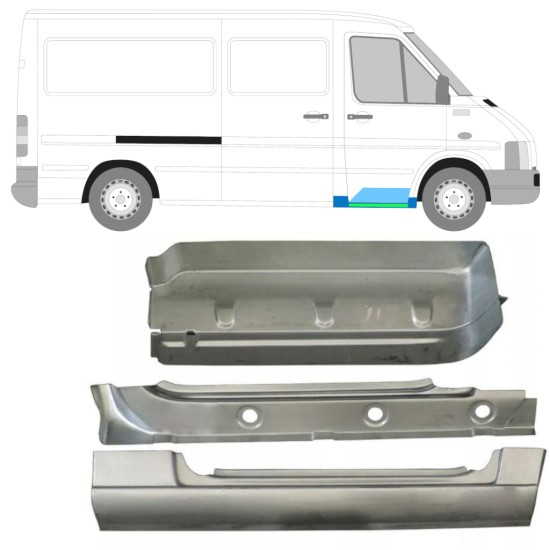 Sisäkynnyksen, lokasuojan ja etuportaan korjauspaneeli varten Volkswagen LT 1996-2005 / Oikea 16571