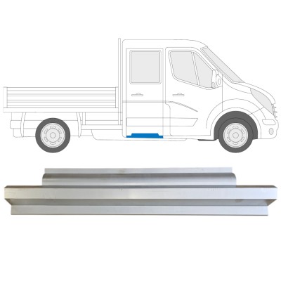 Takalokasuojan korjauspaneeli varten Renault Master 2010- / Vasen = Oikea (symmetrinen) / Tuplakabiini 14570
