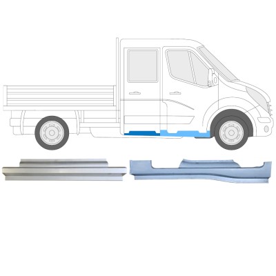 Korjauspaneeli aseta varten Renault Master 2010- / Oikea / Tuplakabiini / 14911
