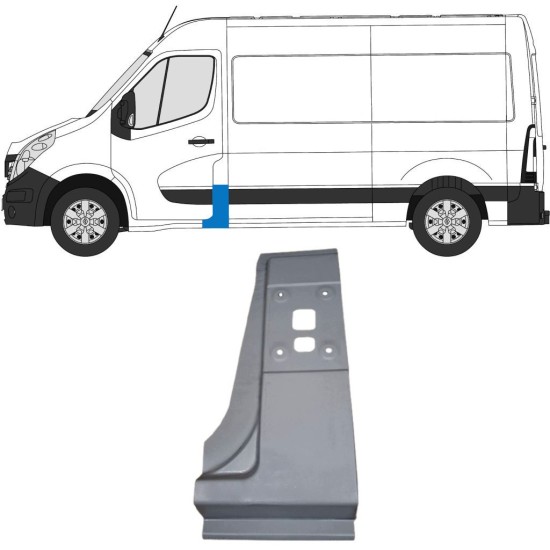 Pilarin korjauspaneeli varten Opel Movano 2010-2021 / Vasen 16919