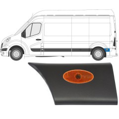 Takalokasuojan koristelista lampulla varten Renault Master 2010- / Vasen / Sarja 10550