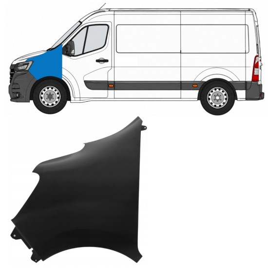 Etulokasuoja varten Renault Master 2019-2024 / Vasen 17254