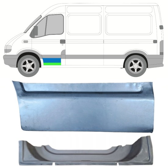 Sisäinen ja ulkoinen etuoven korjauspaneeli varten Opel Movano 1998-2010 / Vasen 16880