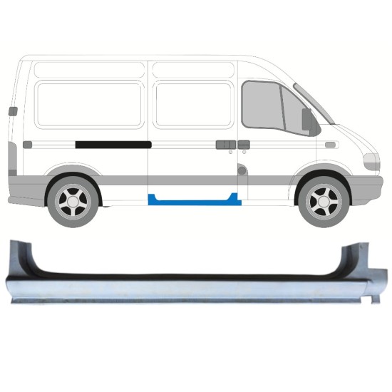 Sivuoven kynnysprofiili varten Renault Master 1998-2010 / Oikea 14875