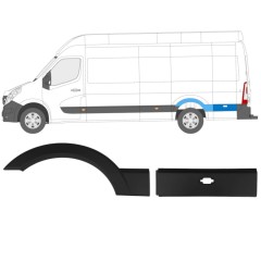Sivulista Koristelista varten Opel Movano 2010-2021 / Vasen / Sarja 13283