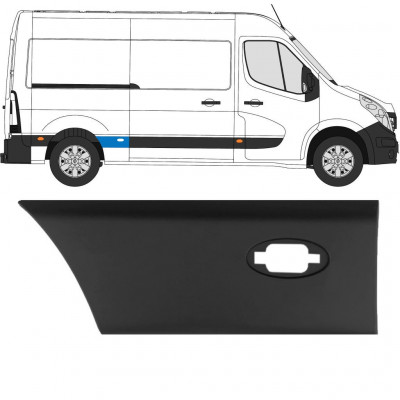 Takalokasuojan koristelista lampulla varten Renault Master 2010- / L2 / Oikea 10930