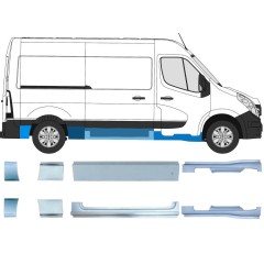 Korjauspaneeli aseta varten Nissan NV400 2010- / Vasen+Oikea 15723