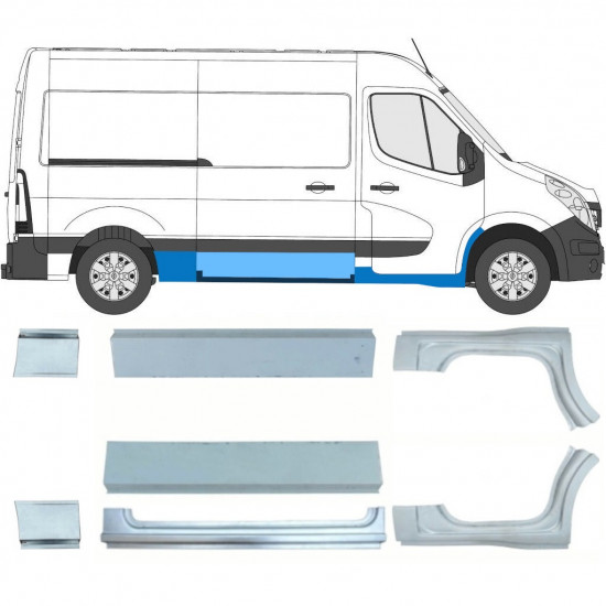 Korjauspaneeli aseta varten Renault Master 2010- / SWB /  10063